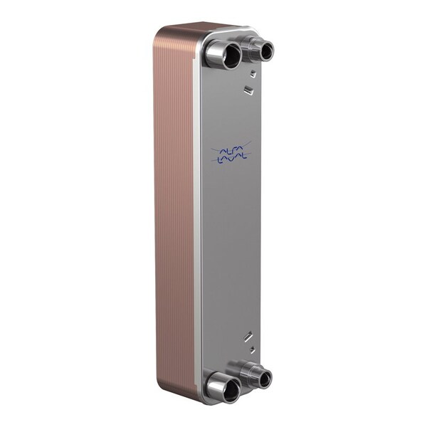 Brazed Plate Heat Exchanger, AISI 316L, Stainless Steel, 10 Plates -Single Circuit Evaporator 15k BTU